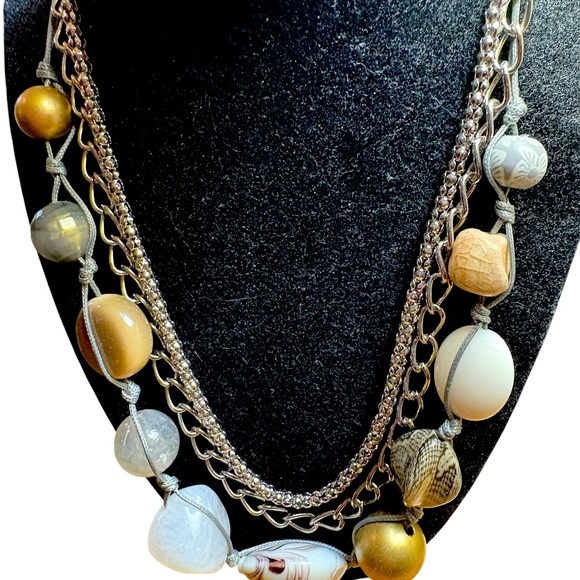 NEW with tags !! Beautiful , Silver, layered necklaces . - Picture 2 of 4